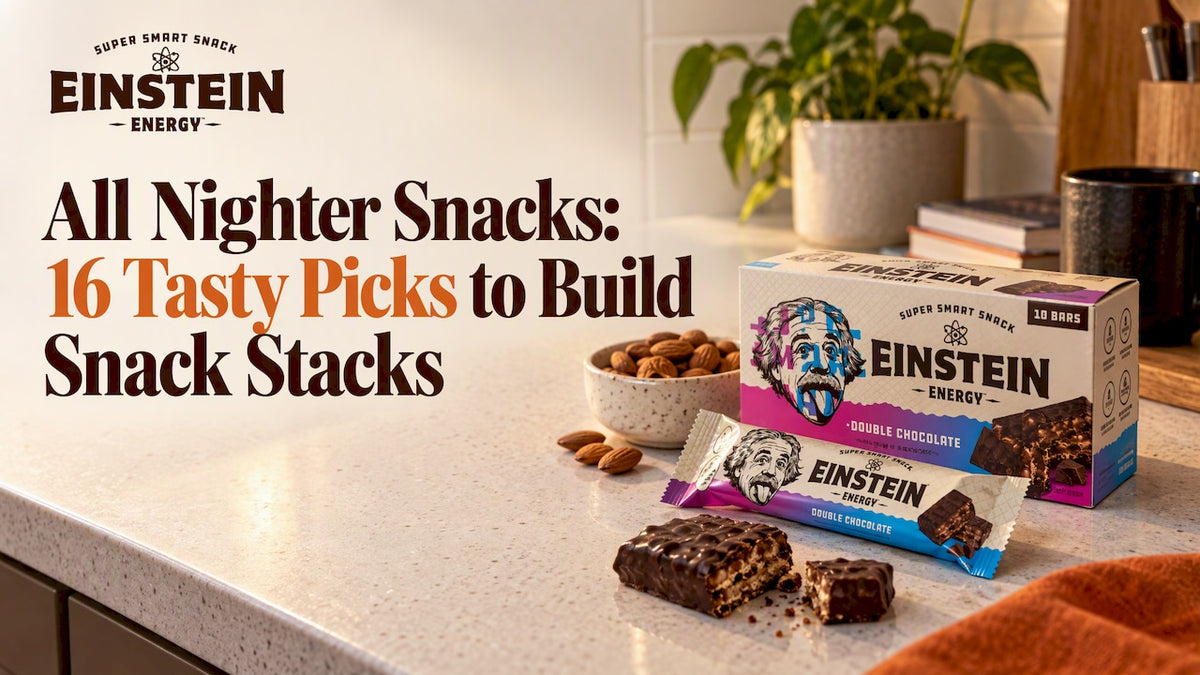 Late-night snack stack with Einstein Energy bar