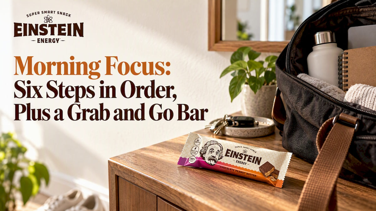 Einstein Energy bar ready for a morning commute